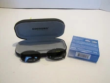 NWT COCOONS RECTANGLE CLIP ON SUNGLASSES RC6 46 L4148G POLARe W/CASE