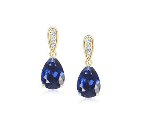 14KT Gold With 2.48Ct Natural Royal Blue Tanzanite & IGI Certified Diamond Studs - Picture 1 of 3