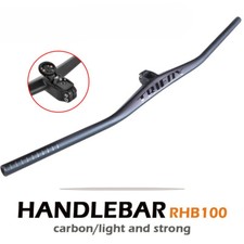 Manubrio integrato MTB carbonio barra piatta 28,6 mm mountain bike AERO UD opaco