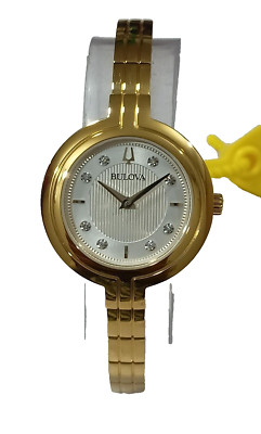 97P144 Bulova Rhapsody Quartz Silver Dial Ladies Watch MB-523