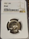 1957 Proof Washington Quarter 25C NGC PF67 Silver Free Shipping