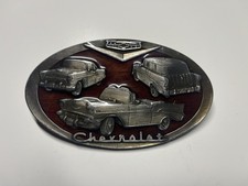C J INC. Chevrolet Belt Buckle 1988 Vintage - Chevy, Nomad, Bel Air