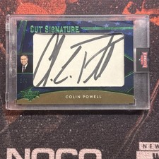 Decision 2024 Premium Cut Signature Colin Powell Green Foil #'d 3/4 Autograph🔥