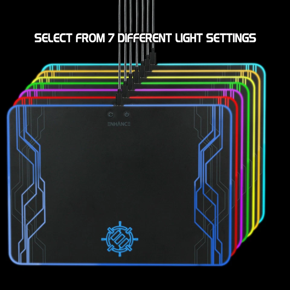LED Gaming Mouse Pad RGB - Hard Mouse Pad with 7 Light Up Modes and Brightnes... - Image 3 of 4