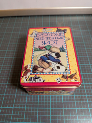 Vintage Mary Engelbreit Everyone Needs Their Own Spot Tin Box 5.5'' x 4'' x 2.5''