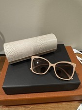 Jimmy Choo Women's Beige Cat Eye Sunglasses with Case