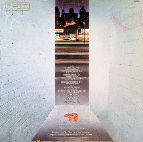 WL PROMO Smokie Bright Lights And Back Alleys RSO RS13029 Hype NM - Imagen 4 de 5
