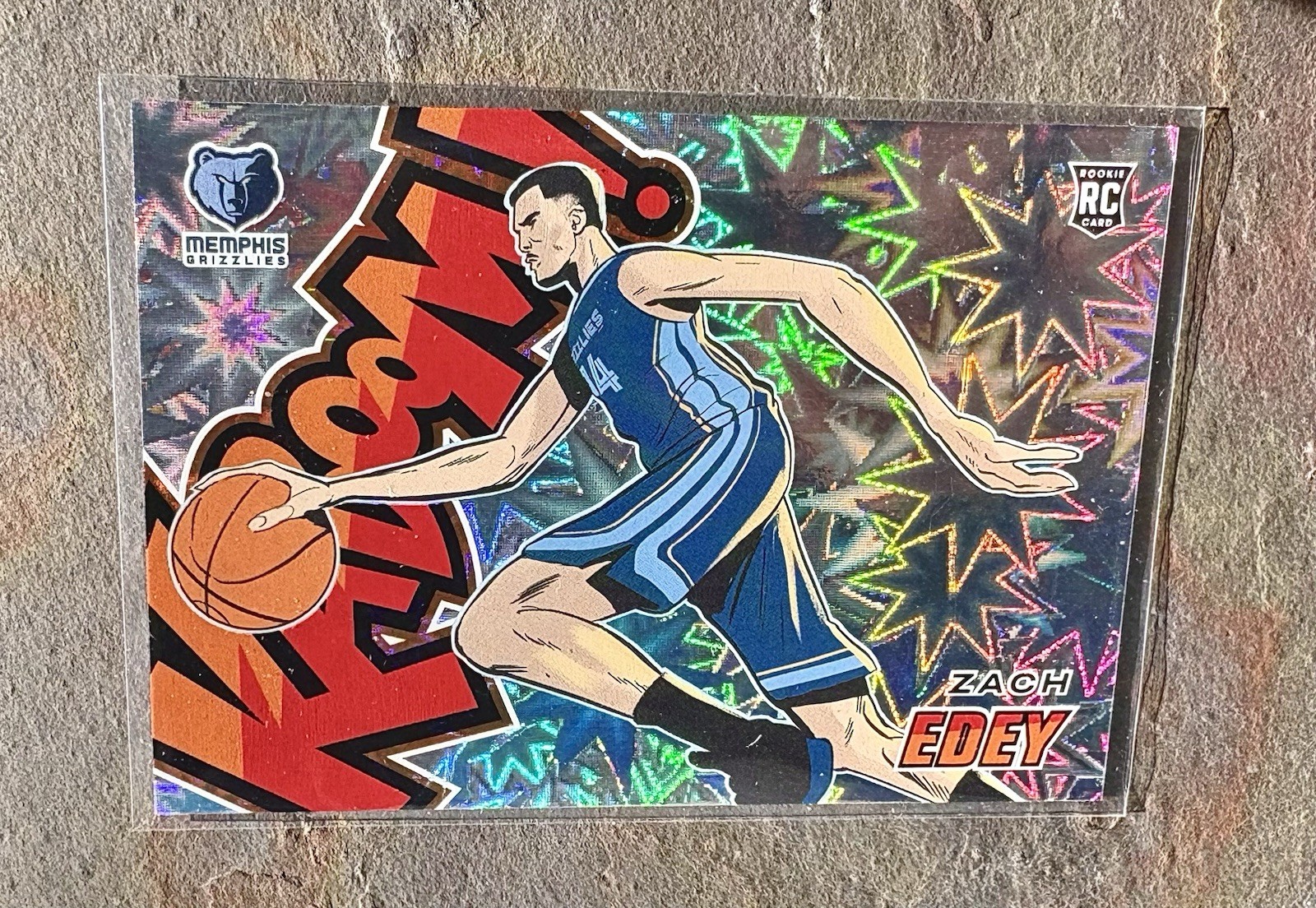 💥2024-25 Panini Revolution Zach Edey (RC) - Horizontal Kaboom SSP Case Hit ! 💥