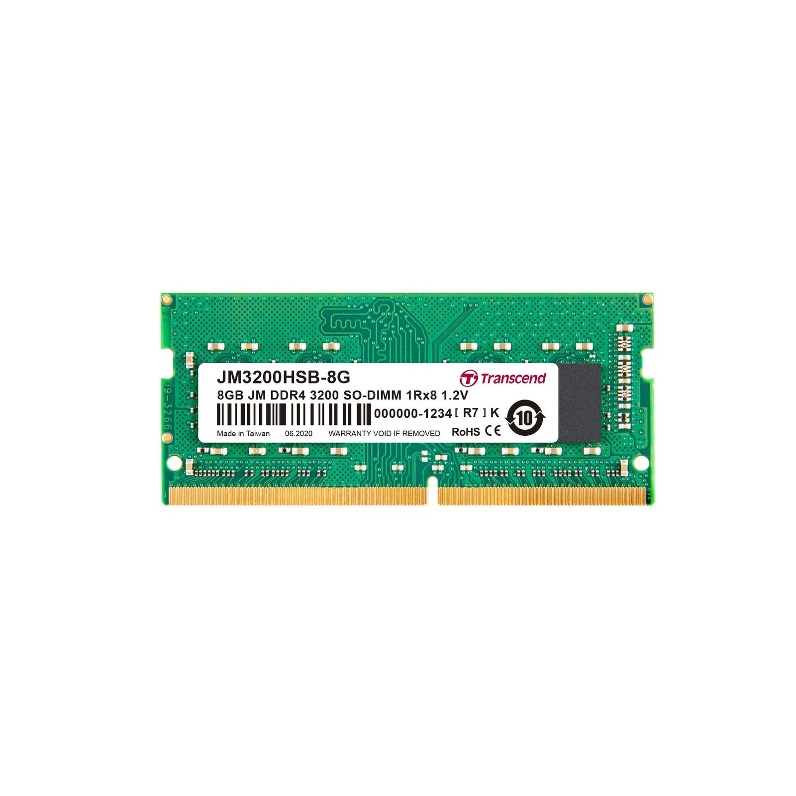 Transcend JM3200HSB-8G DDR4 8GB 1x8GB SODIMM Laptop Memory 3200MHz