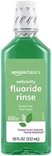 Amazon Basics Anticavity Fluoride Rinse Alcohol Free Mint 18 fl oz 1-Pack