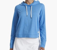 Vuori Women's Cozy Halo Essential Hoodie Pullover Baltic Heather Size Small