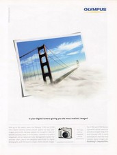 2002 Vintage Olympus Digital Camera Ad C-720 C-730 Ultra Zoom Golden Gate Bridge