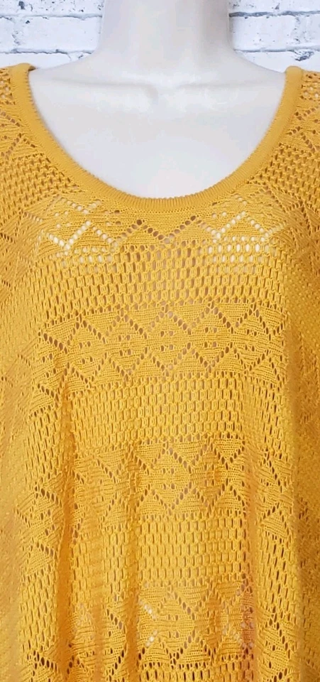 Top túnica kimono flecos crot crot charlotte Russe Y2K para mujer M playa boho hippie Foto 4 de 4