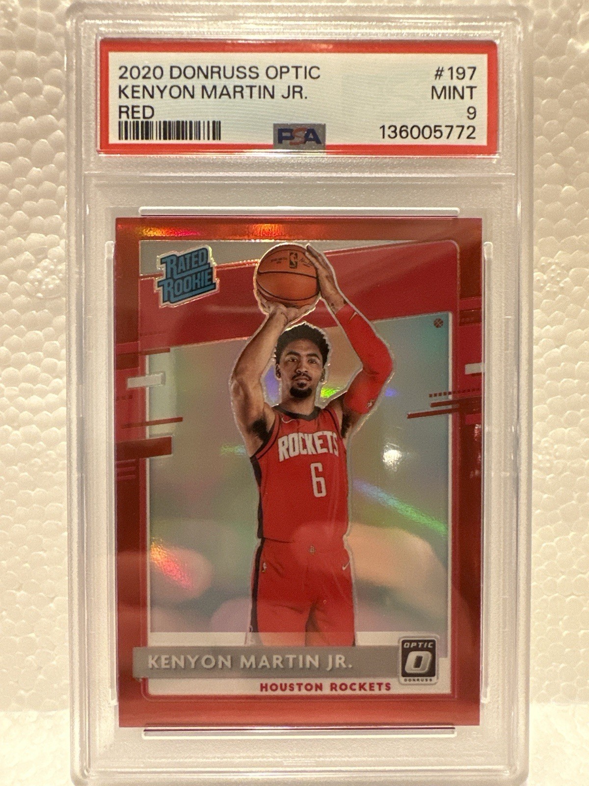 2020 Donruss Optic Kenyon Martin Jr Rated Rookie Red Prizm /99 PSA 9