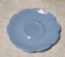 Vintage Jeanette Blue Delphite Cherry Blossom One Saucer for Child's Tea Set