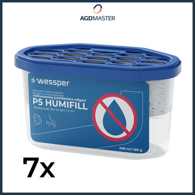 Feuchtigkeitskiller Nachfüllpack 7x 400ml duftfrei geruchlos Wessper P5 Humifill