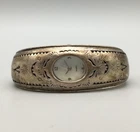 Shrube Dakota West Sterling Silver Cuff Womens Watch 23mm Oval MOP New Battery