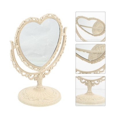 1pc Vintage Desktop Dressing Mirror Kommoe Mirror Makeup Desktop