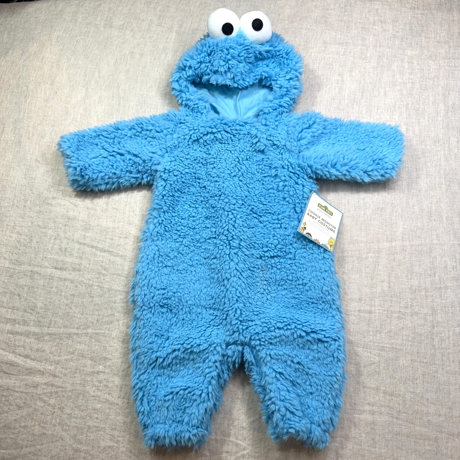 POTTERY BARN KIDS COOKIE MONSTER BABY HALLOWEEN COSTUME 0-6 MO SESAME STREET