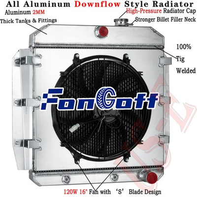 #ad #ad 3 Row Radiator Shroud Fan For 1955 59 Chevy GMC Truck Pickup Suburban Apache $259.00