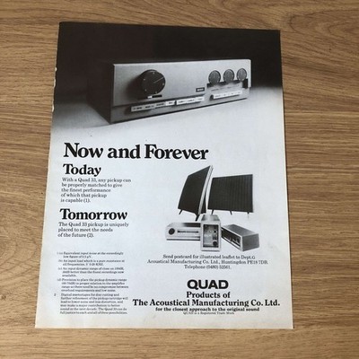 GRAM197 MAGAZINE ADVERT 11X8 THE QUAD 33 PRE-AMPLIFIER