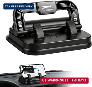Support de téléphone de voiture 360 Degré Rotation, Navigation Dashboard Mount Noir