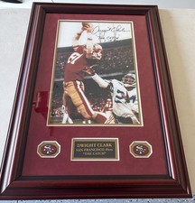 Dwight Clark signed and framed 16 X 20 “The Catch”photo.