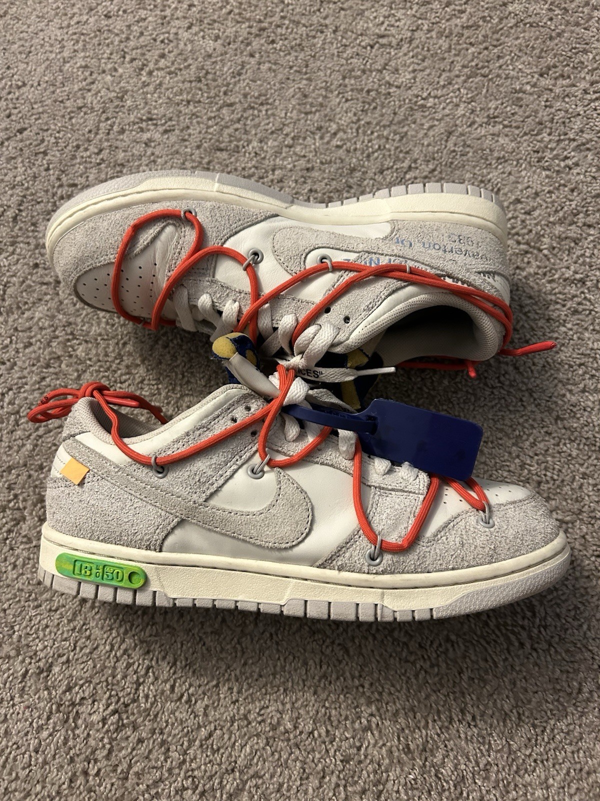 OFF WHITE X NIKE Taglia 8 Nike Off White x Dunk Low 13 di 50