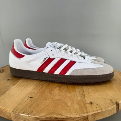 adidas Originals Samba OG Mens Size 18 Shoes White Better Scarlet Casual NEW