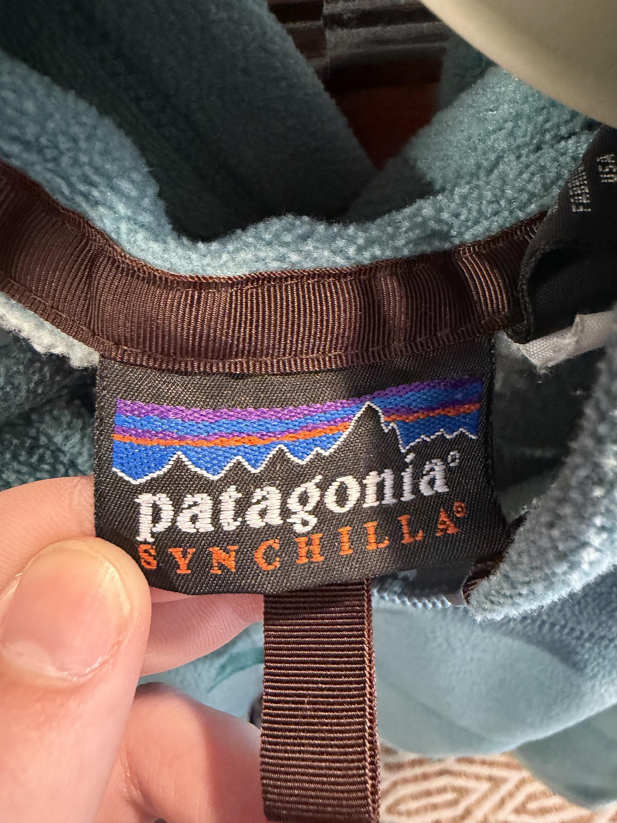 Vintage Patagonia Jacket Womens Small Blue Synchilla Fleece Hooded Full Zip USA thumbnail 2