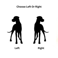 Great Dane Silhouette Decal Sticker Choose Size and Color