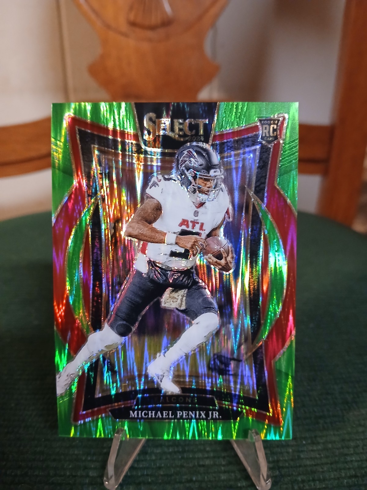2024 Panini Select - Concourse Michael Penix Jr. #80 Neon Green Shock Prizm /599