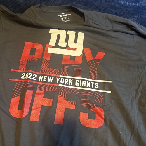 Men's New York Giants Nike Anthracite 2022 NFL Playoffs Iconic T-Shirt XL NWOT - Picture 3 of 5