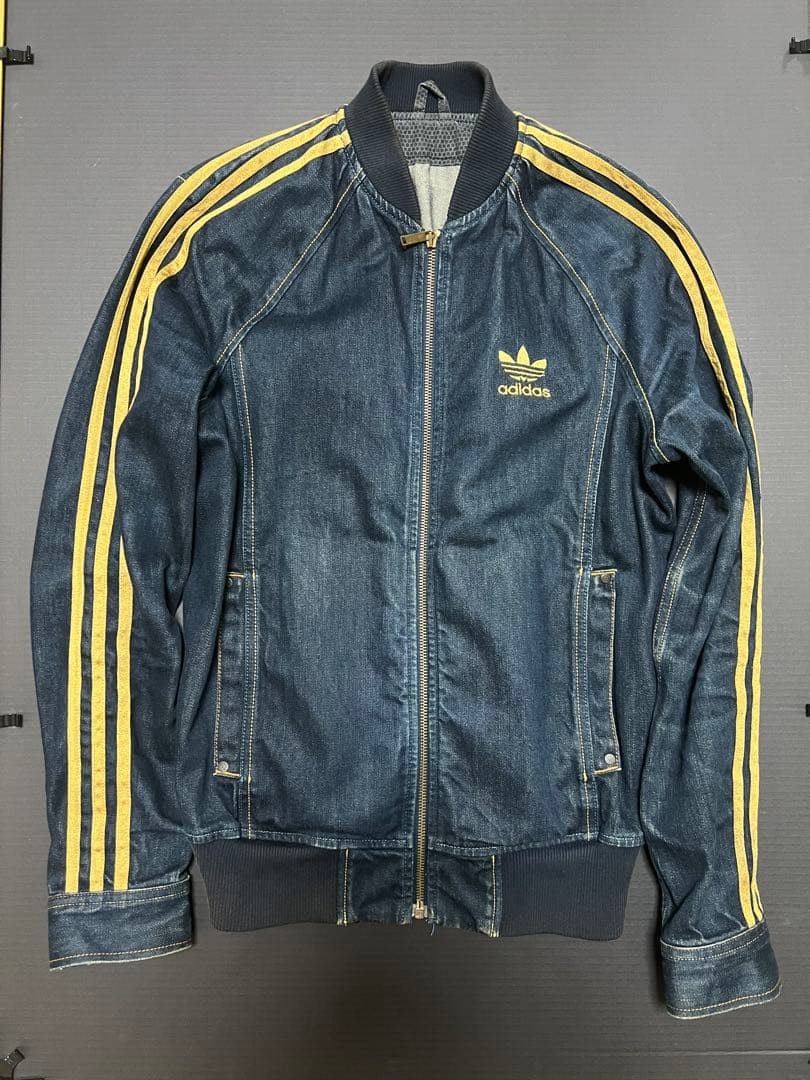 adidas x Diesel Denim Jacket Limited Collaboration Blue Jean Trucker Size S Used