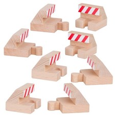 Toys Track End Bumper Buffer Stop Set Wooden Railway Fits Thomas Brio Chuggingto