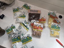 Lot Of Curly Hair For Dolls, Mustaches, Beards, Manes, Tails, Etc A- 19 New Bags