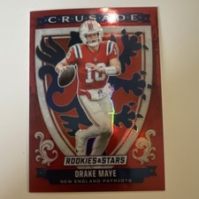 Panini 2025 Rookies & Stars Crusade Drake Maye Patriots #29 Red /99 NFL