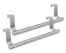 2 Pack Stainless Steel Kitchen Towel Holder Over The Door Hand Towel Hanger
