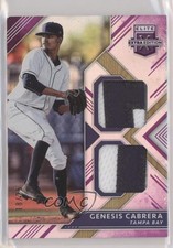 2018 Panini Elite Extra Edition Dual Materials Purple 18/25 Genesis Cabrera hg6