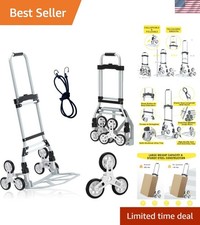 Lightweight 8.1 lbs Aluminum Folding Cart - Telescoping Handle for Easy Handling