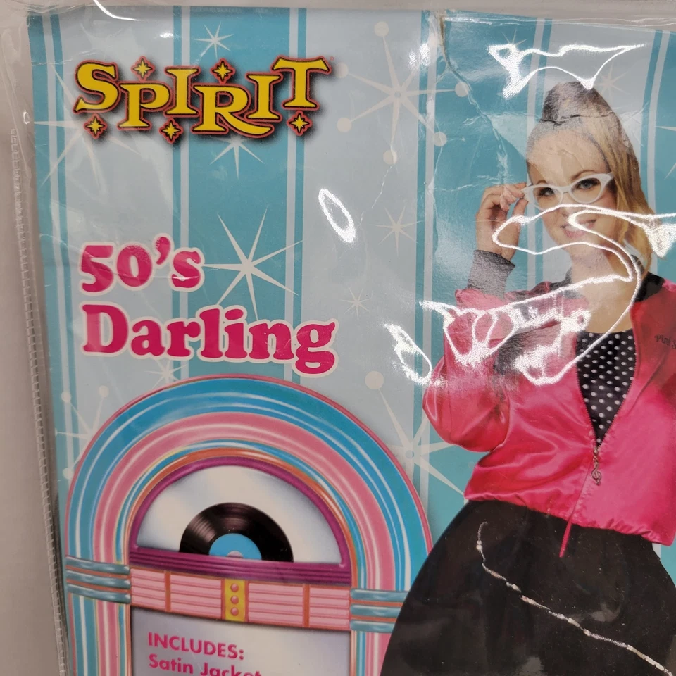 Spirit Halloween 50s Darling Costume Jacket Skirt Polka Dot Top Poodle Socks M - Image 2 of 4