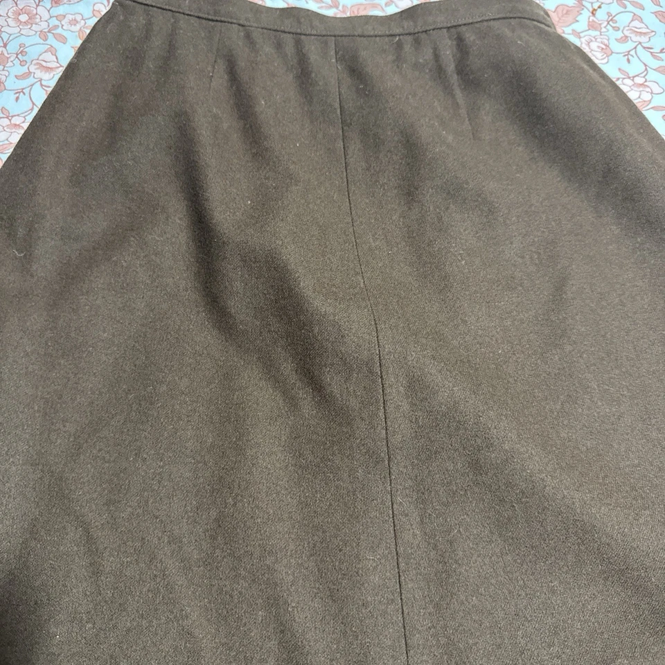 Falda De Colección Años 70 Era Pendleton Hecha Oregon 100% Lana Marrón Línea A Para Mujer Talla 10 Foto 3 de 4