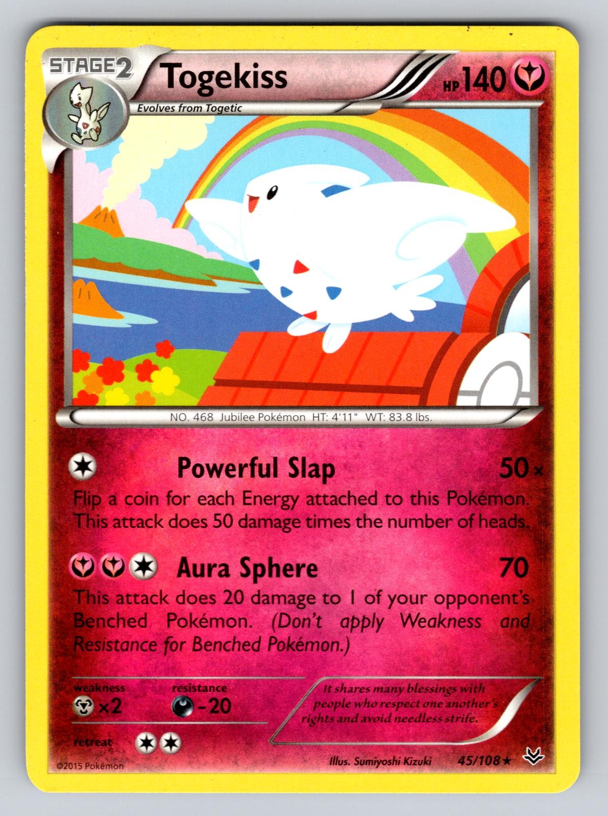 Togekiss 45/108 Rare Roaring Skies Pokemon Lightly Played