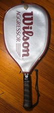 Vintage Wilson Aggressor Tennis Racket Racquet w/ Cover Classic Grip Sport Adult
