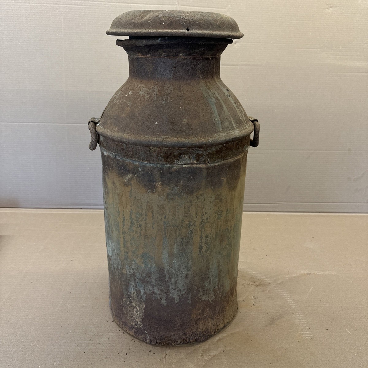 Vintage “Lancaster San Milk Co” 10 Gal Milk Can ~ As Found