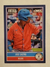 JOSE CASTRO 2026 Onyx Vintage BLUE PARALLEL #'d 105/125 Marlins