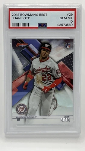 2018 Bowman Bowman's Best Juan Soto #29 RC Washington Nationals PSA 10