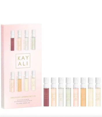 KAYALI Discovery Layering Set 8 pc Sampler Fall 2025 Vanilla Yum Pistachio Eden