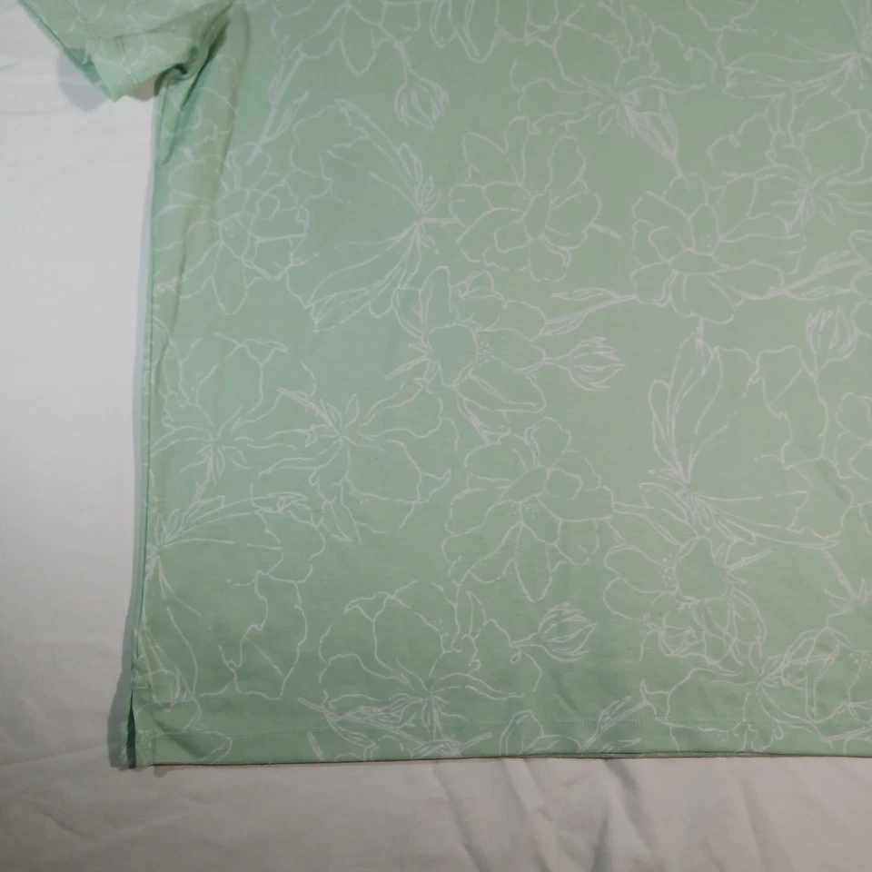 APT. 9 Polo Hombre Grande Verde Estampado Floral Manga Corta Elastizado... Foto 3 de 4