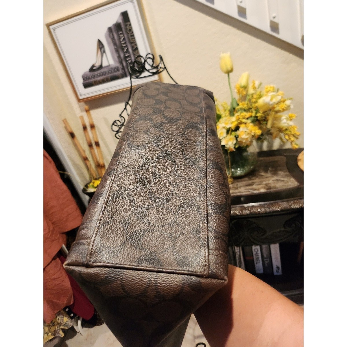 Coach Peyton Signature Pocket Tote View 4